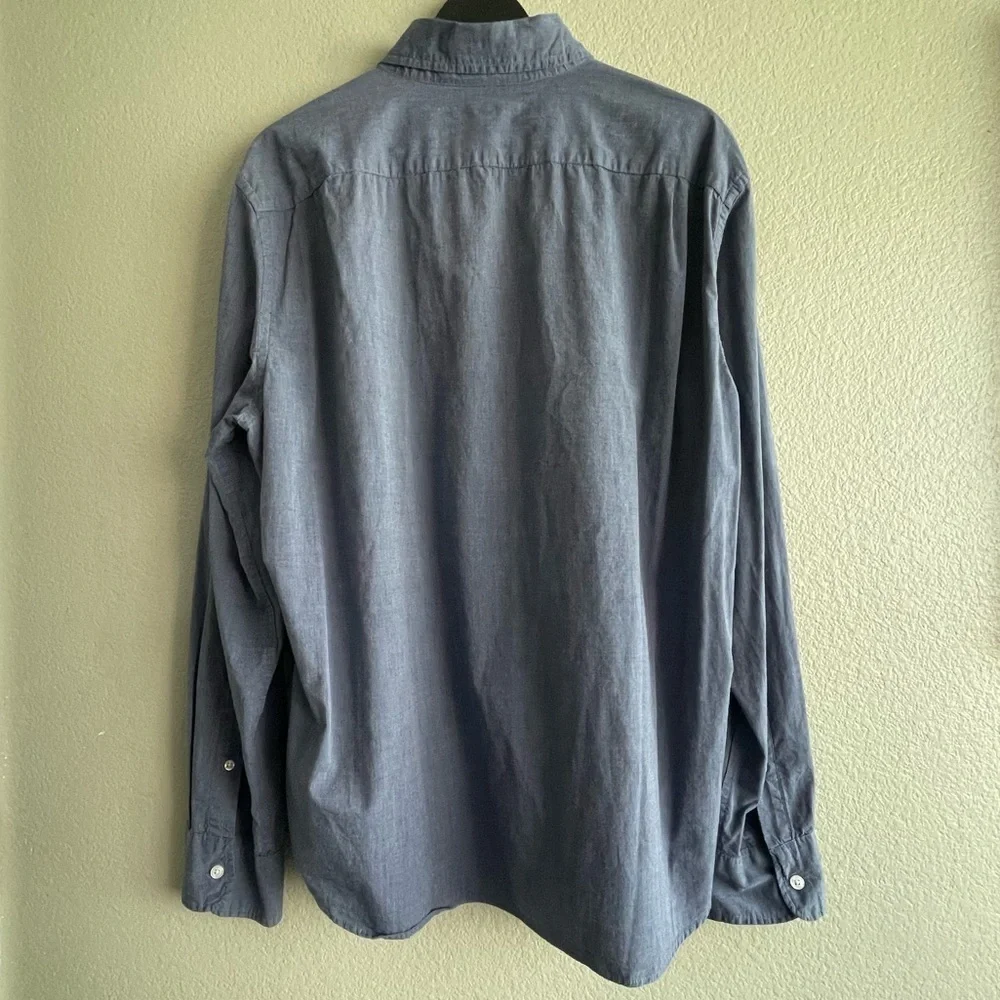 J Crew Slim Fit Flex Button Down Long Sleeve Blue Size XL